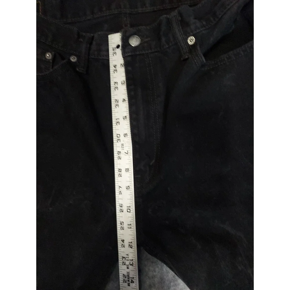 Levis‎ Jeans Mens 38x34* Black 505 Regular Fit Straight leg Denim (Actual 36x33)